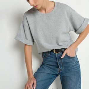 Nation LTD bane cotton sweatshirt short sleeve tee